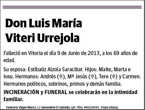 VITERI URREJOLA,LUIS MARIA