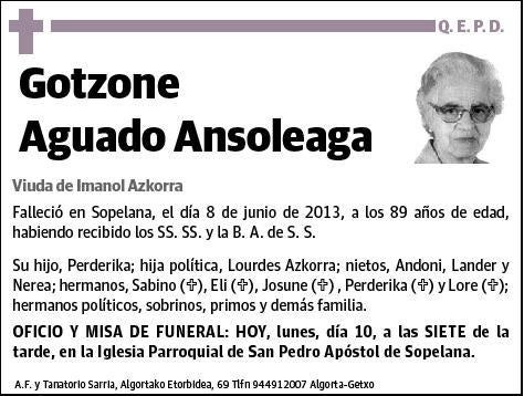 AGUADO ANSOLEAGA,GOTZONE