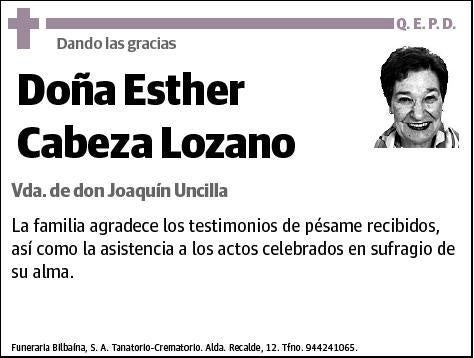 CABEZA LOZANO,ESTHER