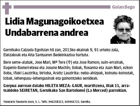 MAGUNAGOIKOETXEA UNDABARRENA,LIDIA