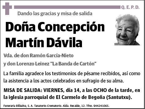 MARTIN DAVILA,CONCEPCION