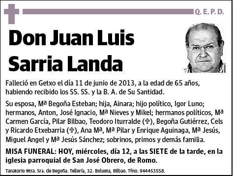 SARRIA LANDA,JUAN LUIS