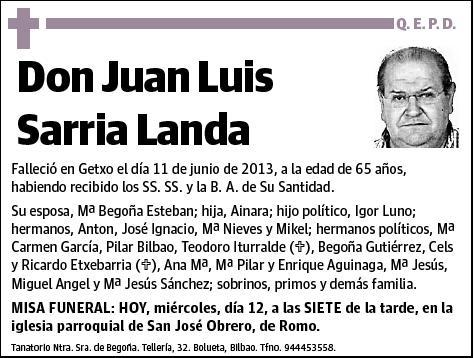 SARRIA LANDA,JUAN LUIS