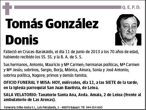 GONZALEZ DONIS,TOMAS