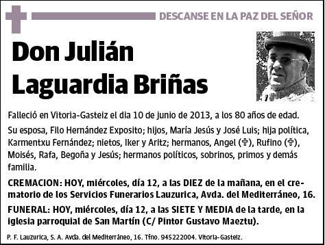 LAGUARDIA BRIÑAS,JULIAN