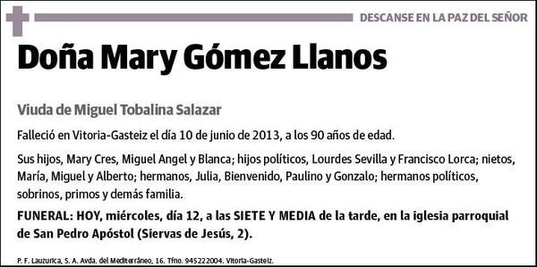 GOMEZ LLANOS,MARY