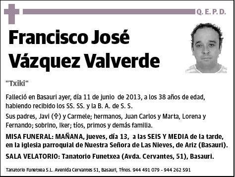 VAZQUEZ VALVERDE,FRANCISCO JOSE