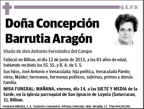 BARRUTIA ARAGON,CONCEPCION