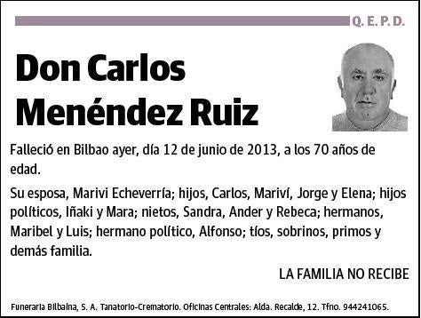 MENENDEZ RUIZ,CARLOS