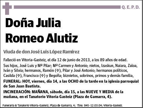 ROMEO ALUTIZ,JULIA