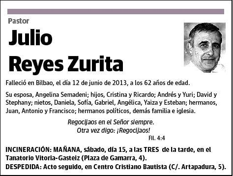 REYES ZURITA,PASTOR JULIO