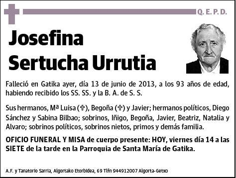 SERTUCHA URRUTIA,JOSEFINA