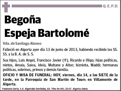 ESPEJA BARTOLOME,BEGOÑA