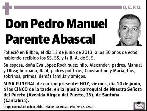 PARENTE ABASCAL,PEDRO MANUEL