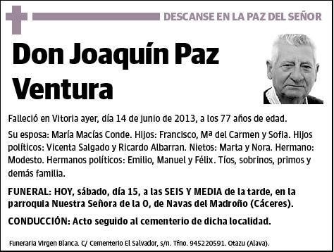 PAZ VENTURA,JOAQUIN