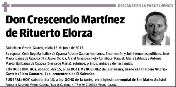 MARTINEZ DE RITUERTO ELORZA,CRESCENCIO