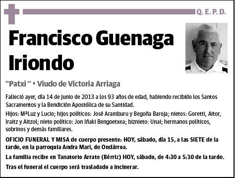 GUENAGA IRIONDO,FRANCISCO