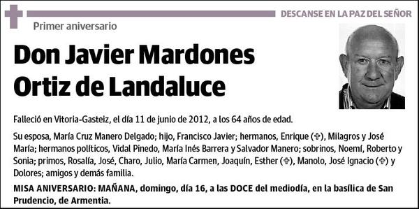 MARDONES ORTIZ DE LANDALUCE,JAVIER