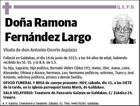 FERNANDEZ LARGO,RAMONA