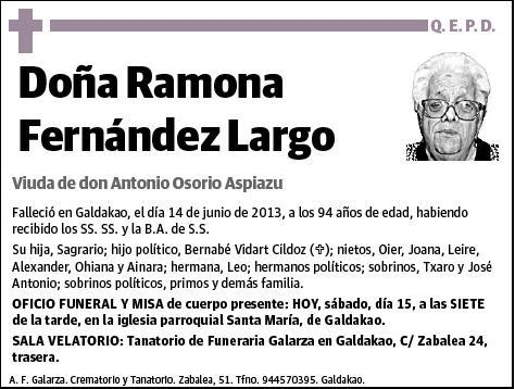 FERNANDEZ LARGO,RAMONA