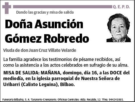 GOMEZ ROBREDO,ASUNCION