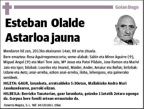 OLALDE ASTARLOA,ESTEBAN