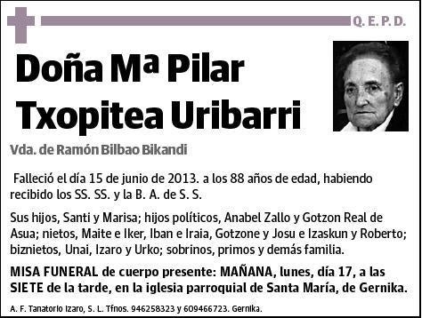 TXOPITEA URIBARRI,Mª PILAR