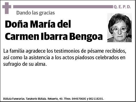 IBARRA BENGOA,MARIA DEL CARMEN