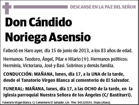 NORIEGA ASENSIO,CANDIDO