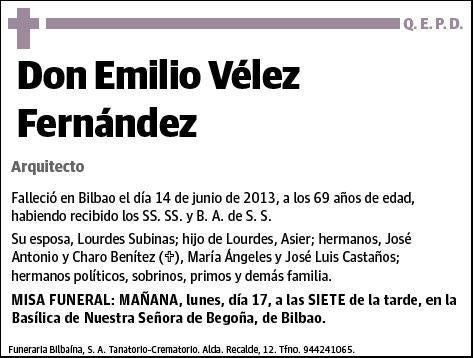 VELEZ FERNANDEZ,EMILIO