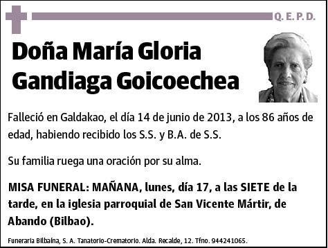 GANDIAGA GOICOECHEA,MARIA GLORIA