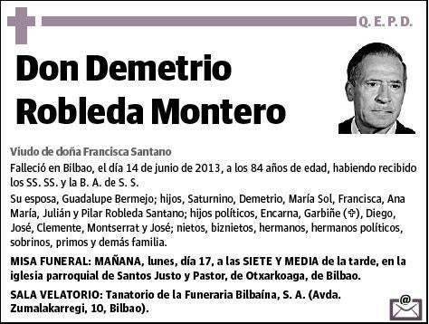 ROBLEDA MONTERO,DEMETRIO