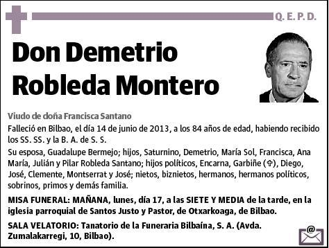 ROBLEDA MONTERO,DEMETRIO