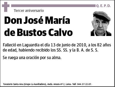 DE BUSTOS CALVO,JOSE MARIA