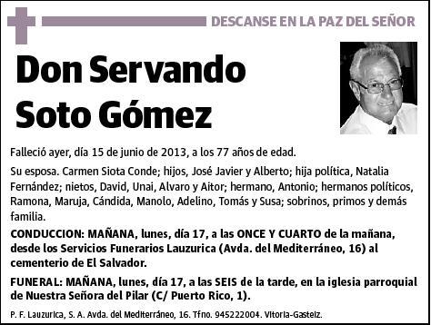 SOTO GOMEZ,SERVANDO