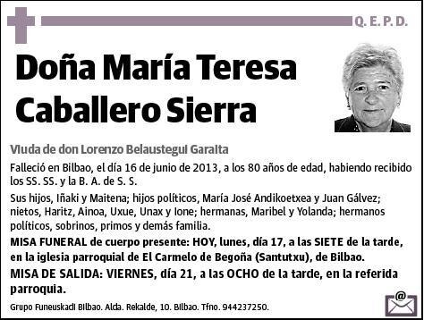 CABALLERO SIERRA,MARIA TERESA