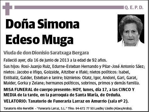 EDESO MUGA,SIMONA