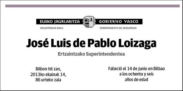 DE PABLO LOIZAGA,JOSE LUIS