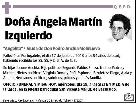 MARTIN IZQUIERDO,ANGELA