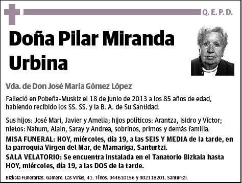 MIRANDA URBINA,PILAR