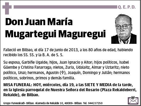 MUGARTEGUI MAGUREGUI,JUAN MARIA