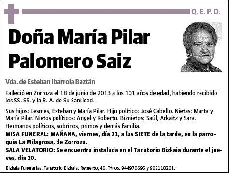 PALOMERO SAIZ,MARIA PILAR