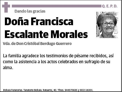 ESCALANTE MORALES,FRANCISCA