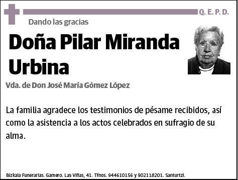 MIRANDA URBINA,PILAR