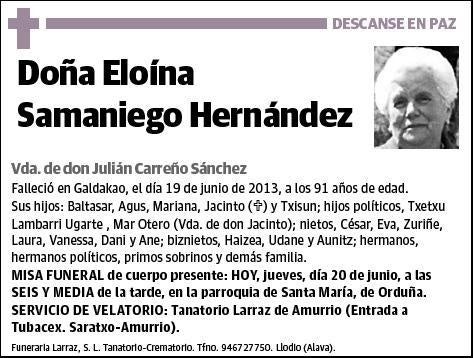 SAMANIEGO HERNANDEZ,ELOINA