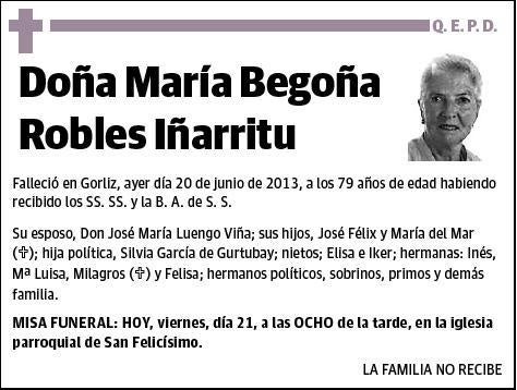 ROBLES IÑARRITU,MARIA BEGOÑA