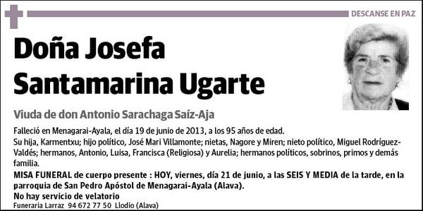 SANTAMARINA UGARTE,JOSEFA