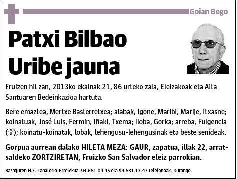 BILBAO URIBE,PATXI