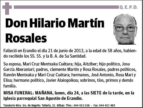 MARTIN ROSALES,HILARIO