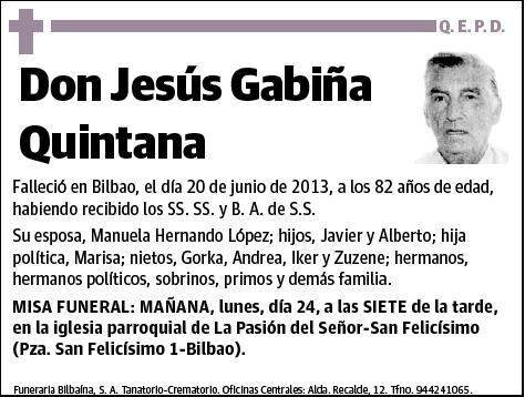 GABIÑA QUINTANA,JESUS
